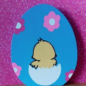 Hand Painted Wooden Egg
